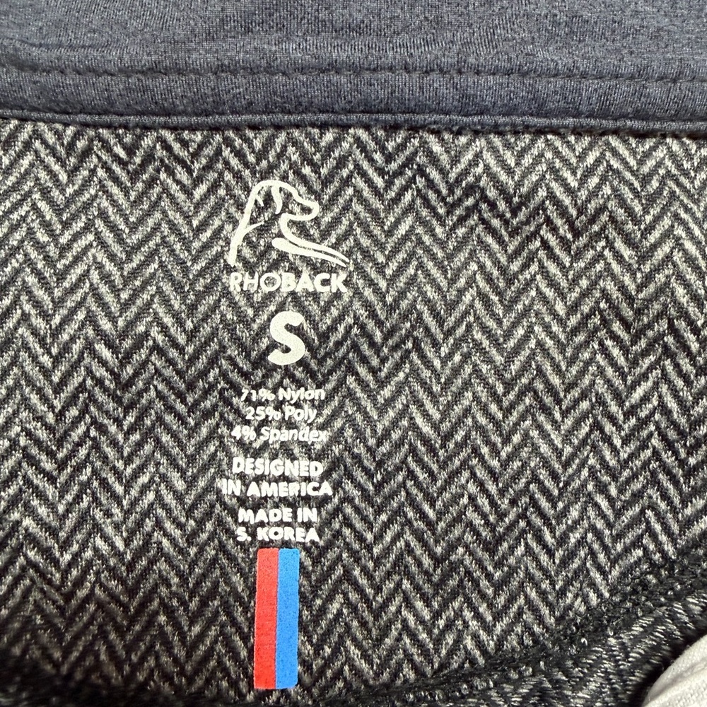 Rhoback Men’s Lightweight Shirt Jacket - Black & Gray with Red/Blue Trim, size S - Picture 2 of 6